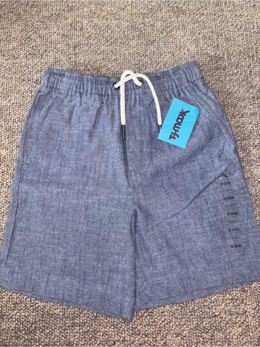 Tommy Bahama Boys Blue Elastic Waist Shorts with White Drawstring